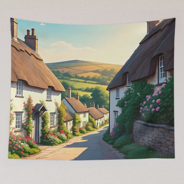 Item preview, Buckland-in-the-Moor: Warm Summer Morning in Devon designed and sold by LSVart.
