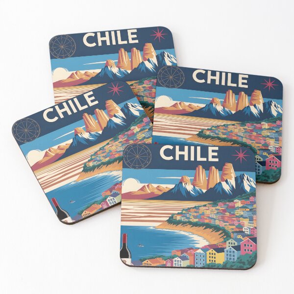 Item preview, Chile Vintage Travel Poster: Desert, Andes & Coastal Colours designed and sold by LSVart.