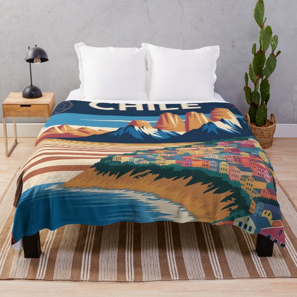 Item preview, Chile Vintage Travel Poster: Desert, Andes & Coastal Colours designed and sold by LSVart.