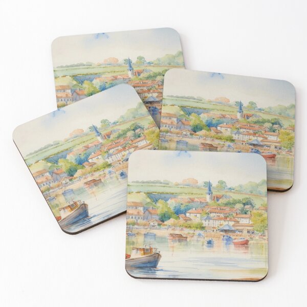 Item preview, Tides in at Kingsbridge（watercolour + AI) designed and sold by artsmeow.