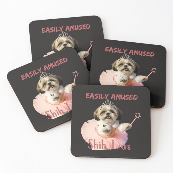 Item preview, Funny Shih Tzu Princess Dog in Tutu – Cute Magical Puppy Art by Maziblu designed and sold by Mazieblu.