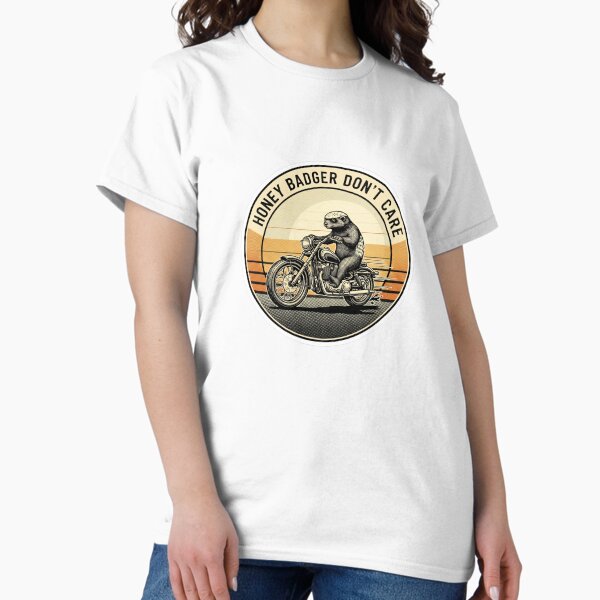 Vista previa del artículo con la obra «A los motociclistas no les importa», diseñado y vendido por Psych0Rabb1t.