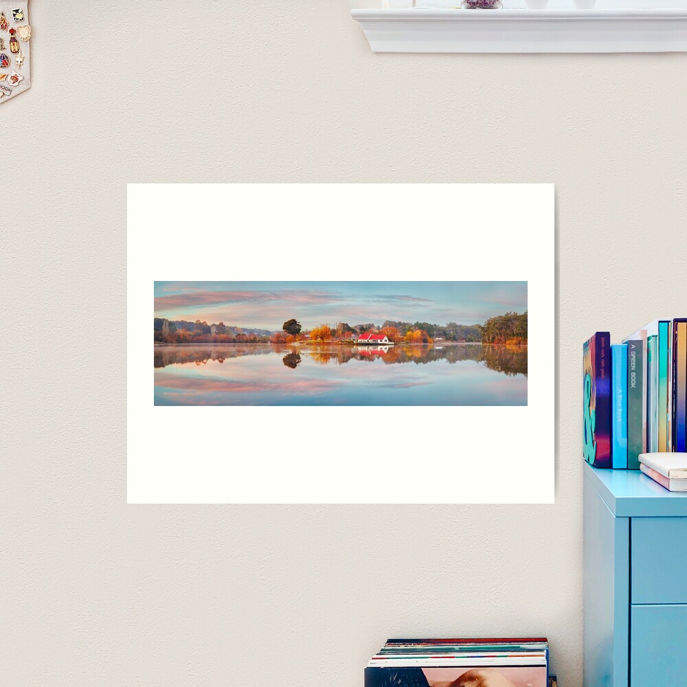 Lake Daylesford Boat House, Victoria, Australia Art Print