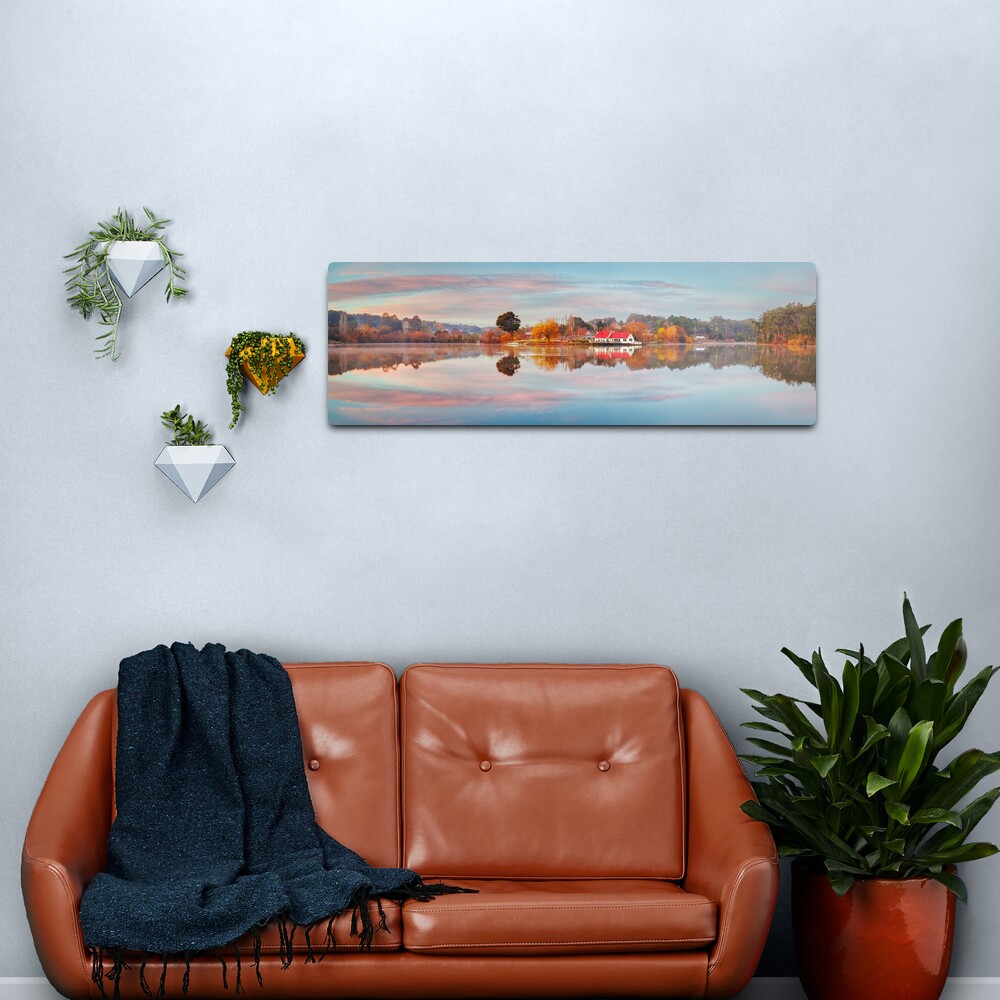 Lake Daylesford Boat House, Victoria, Australia Metal Print