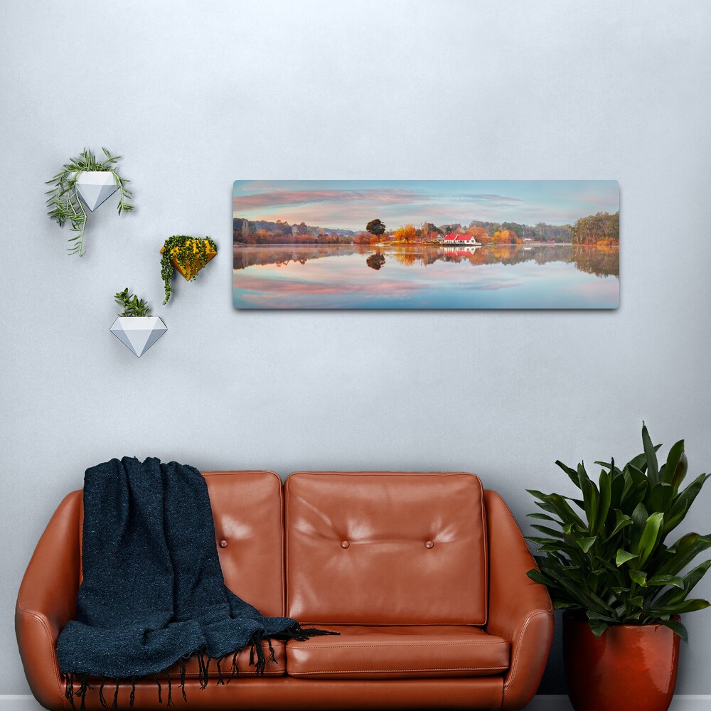 Lake Daylesford Boat House, Victoria, Australia Metal Print