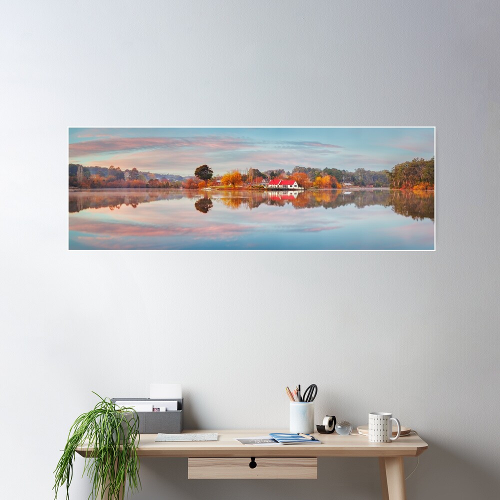 Lake Daylesford Boat House, Victoria, Australia Poster