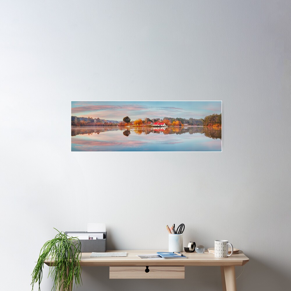 Lake Daylesford Boat House, Victoria, Australia Poster