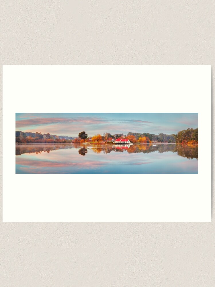 Alternate view of Lake Daylesford Boat House, Victoria, Australia Art Print