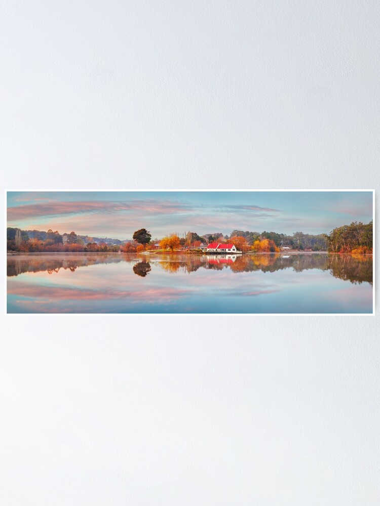 Alternate view of Lake Daylesford Boat House, Victoria, Australia Poster
