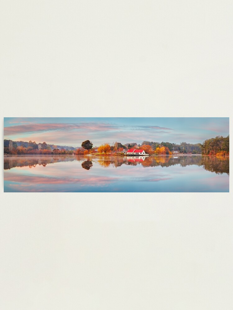 Alternate view of Lake Daylesford Boat House, Victoria, Australia Photographic Print
