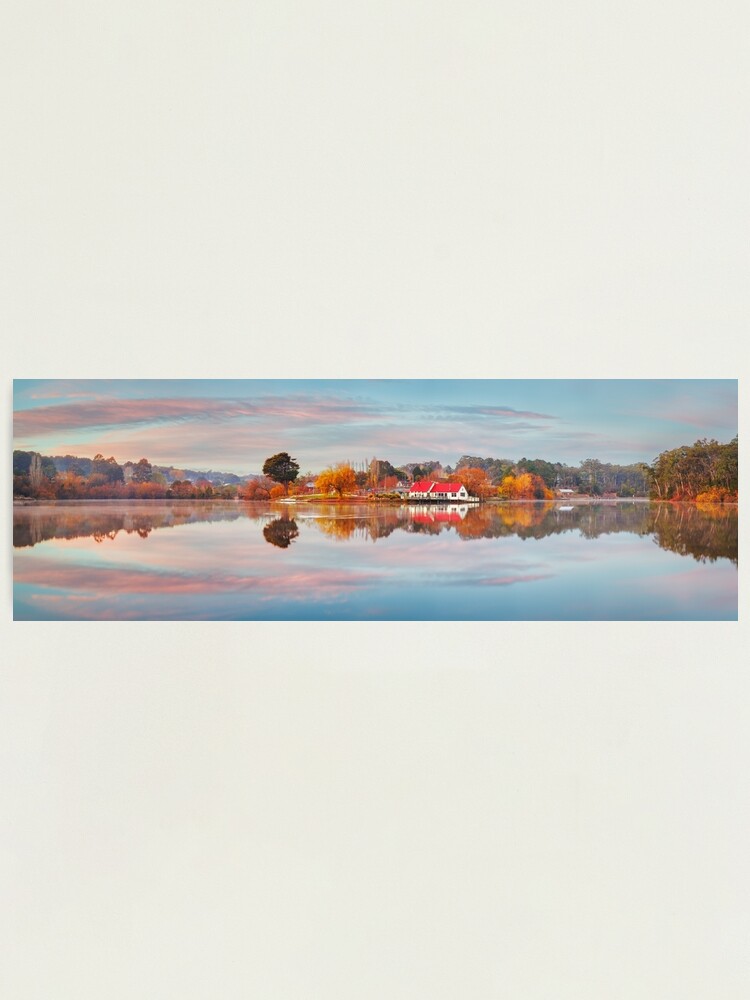 Alternate view of Lake Daylesford Boat House, Victoria, Australia Photographic Print