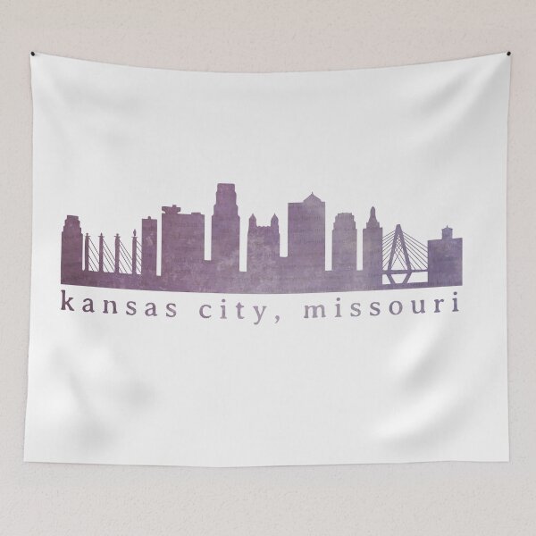 Item preview, Kansas City Skyline Purple Grunge Words designed and sold by calliew1217.