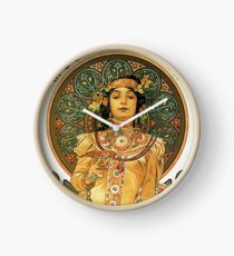 HD. Moët & Chandon, Alphonse Mucha (1898) High Definition Clock