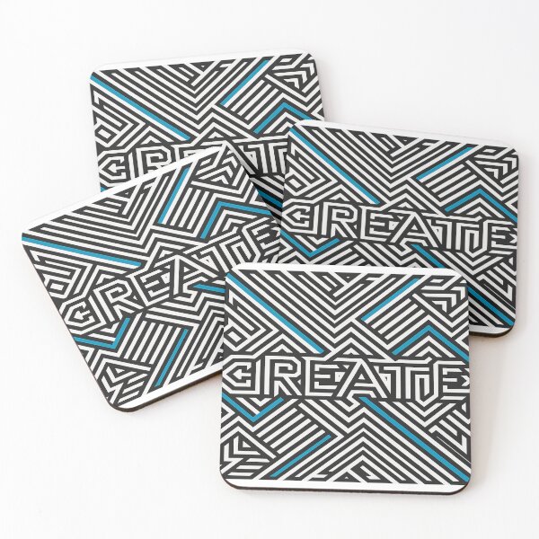 Item preview, Create Vibes – Hidden Word Abstract Geometric Art Design designed and sold by Prompted Vibes .