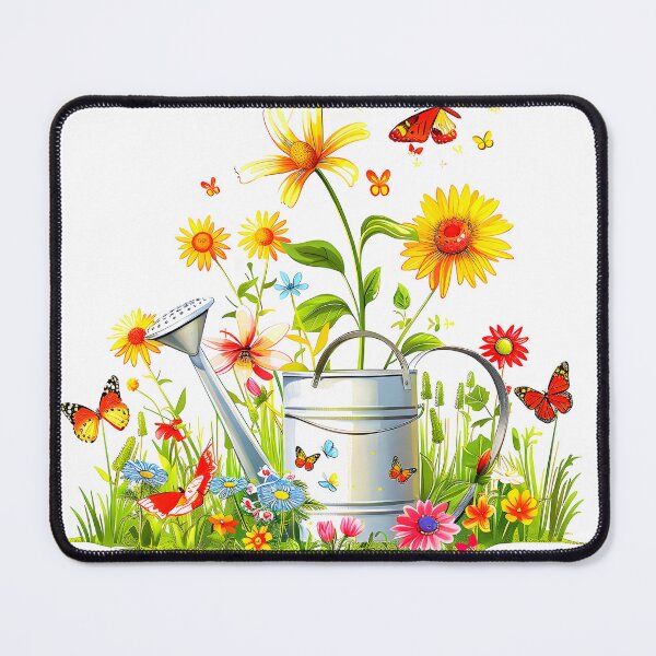 Item preview, Butterflies Flowers Cute Water Pitcher designed and sold by ArtbyJustis.