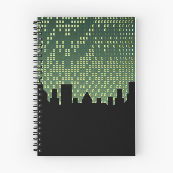 Item preview, City Skyline with binary sky designed and sold by Vectorbrusher.