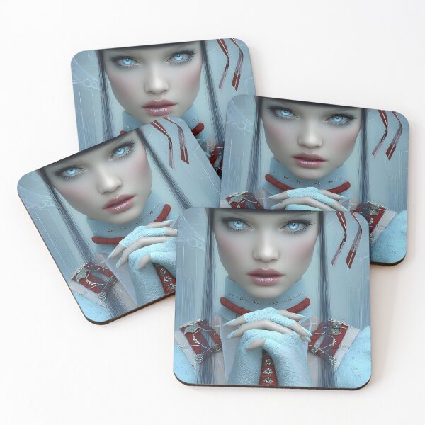 Item preview, Futuristic Samurai Inspired woman Portrait designed and sold by Artessie.