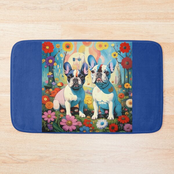 Item preview, Gemini. French bulldogs among exotic flowers. designed and sold by Natalia-Vlad.