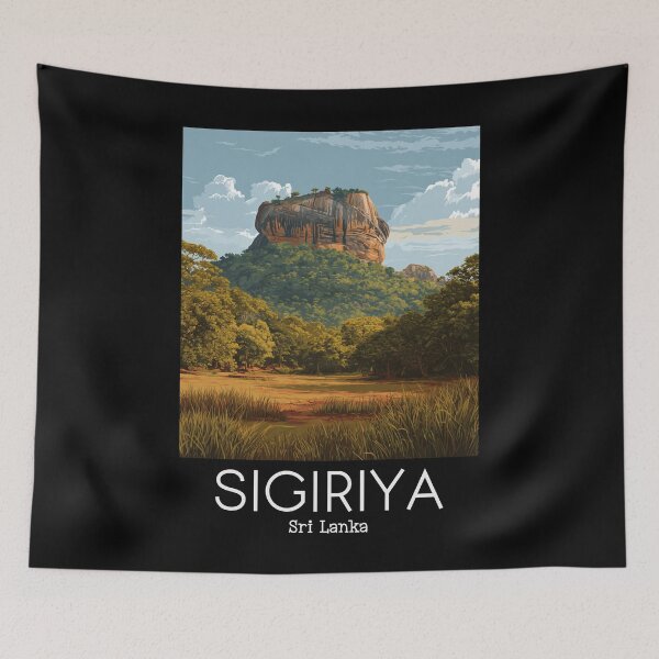 Item preview, A Vintage Illustration of Sigiriya - Sri Lanka  designed and sold by GoodOldVintage.
