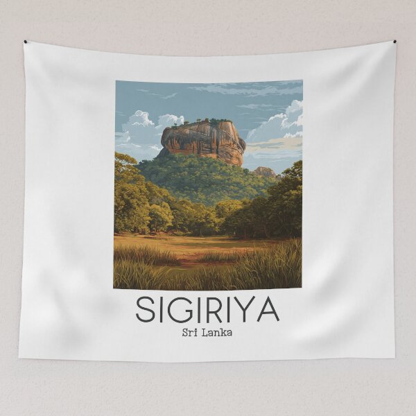 Item preview, A Vintage Illustration of Sigiriya - Sri Lanka  designed and sold by GoodOldVintage.
