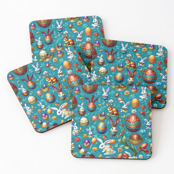 Item preview, Easter Eggs and Bunnies Seamless Pattern designed and sold by Korral.