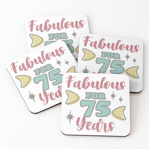 Item preview, Fabulous 75th Birthday For Women designed and sold by thepixelgarden.