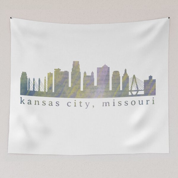 Item preview, Kansas City Skyline Watercolor Grunge - Bold 4 designed and sold by calliew1217.