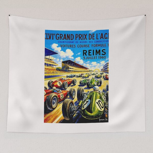Item preview, Blast from the past Reims Vintage poster 1960 variation#1 designed and sold by Helios Be. Lavsh.