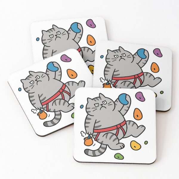 Item preview, Funny Tabby Cat Rock Climbing designed and sold by Wandertrace.