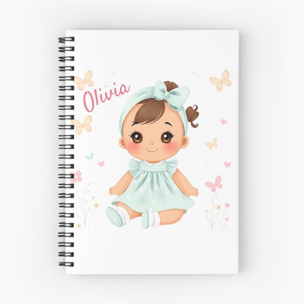 Item preview, Olivia Baby Girl Name – Cute Doll Illustration in Pastel Style designed and sold by daila70.