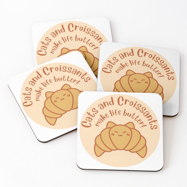 Item preview, Cats and Croissants! designed and sold by Dreaming of Dandelion Wishes.