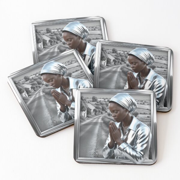Item preview, African Woman Praying Silver Chrome #1 designed and sold by Spectime.