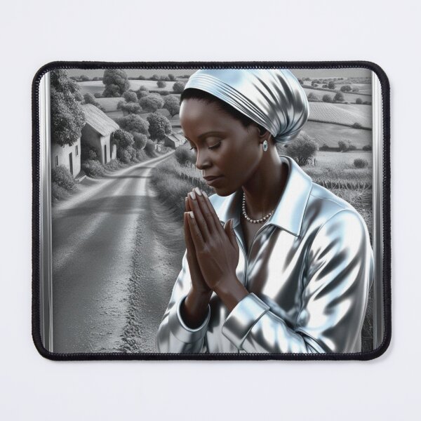 Item preview, African Woman Praying Silver Chrome #1 designed and sold by Spectime.