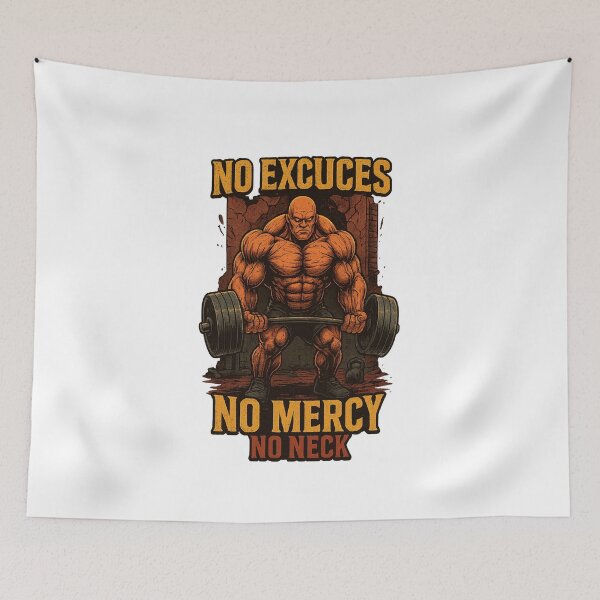 Item preview, No Excuses No Mercy Gym Beast designed and sold by QuirkWears.