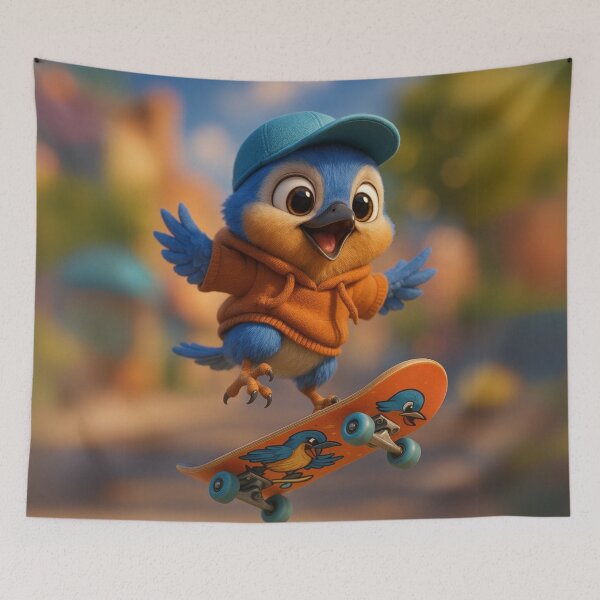 Item preview, Skater Eastern Bluebird designed and sold by Sillytoe.