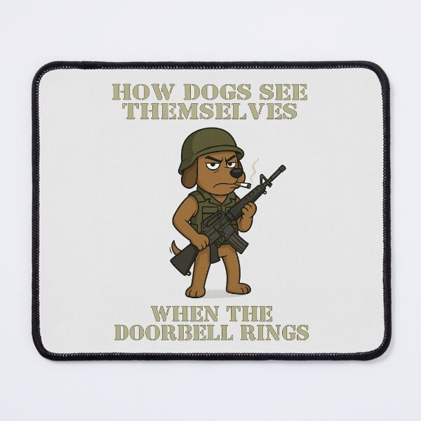 Item preview, Funny Combat Dog Soldier Vietnam Vet M16 Doorbell Joke designed and sold by MilitaryMart.