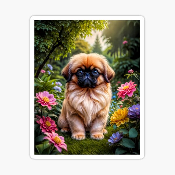 Item preview, Astro Lt Red Pekingese Puppy Portrait Painting designed and sold by Heart and Soul Studio.