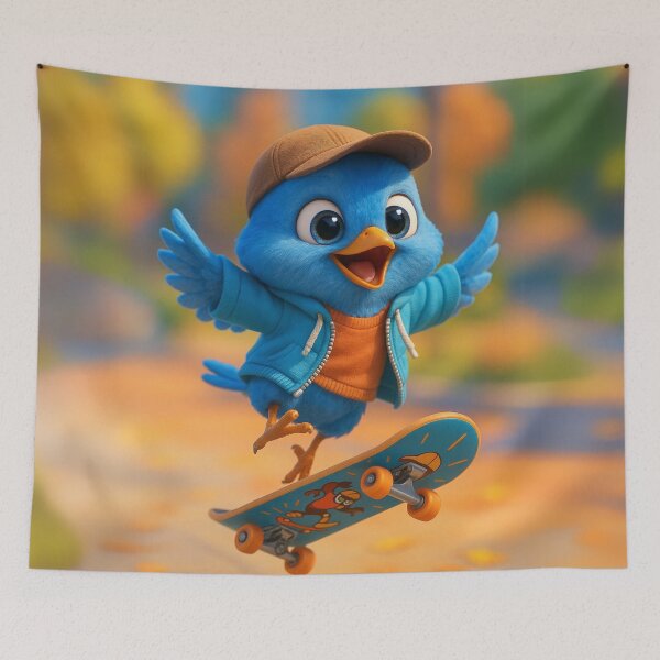 Item preview, Skater Mountain Bluebird designed and sold by Sillytoe.