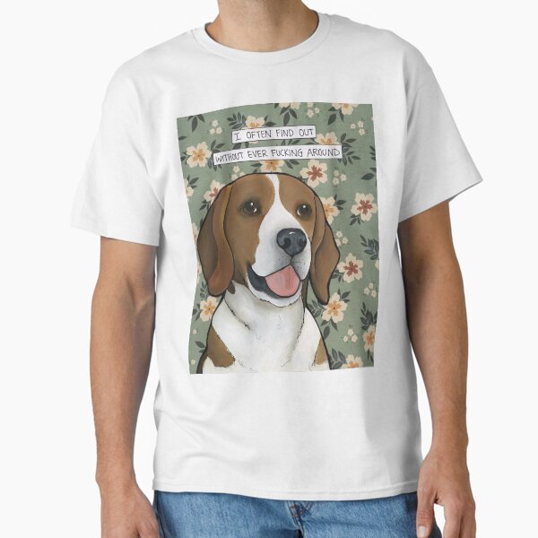 Item preview, Often Find Out, Beagle dog hand created art designed and sold by jamiemorathart.