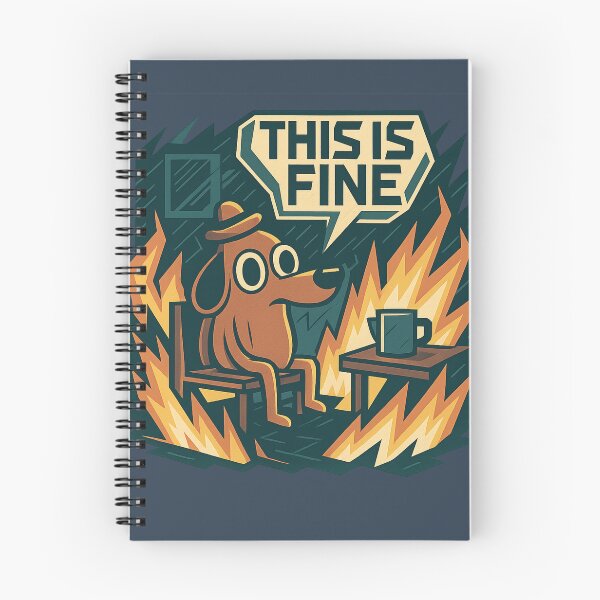 Item preview, “This is Fine” – Iconic Dog Meme Sitting in Fire designed and sold by GirlyPopped.