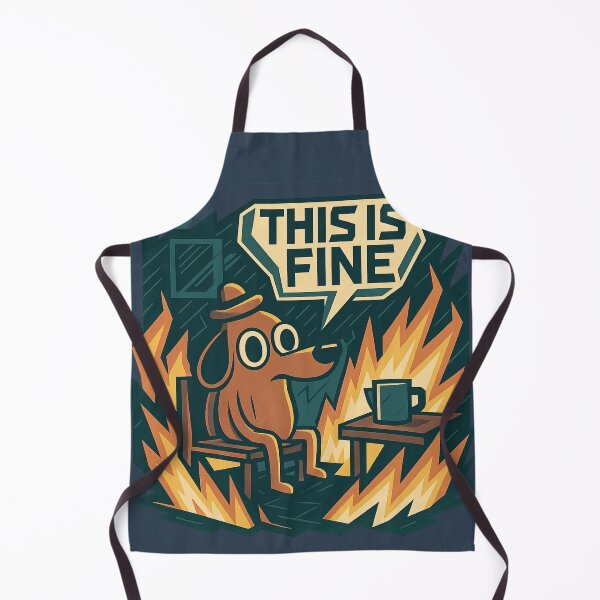 Item preview, “This is Fine” – Iconic Dog Meme Sitting in Fire designed and sold by GirlyPopped.