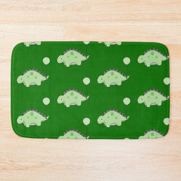 Item preview, Green/Black/Grey Stegosaurs Dinosaur with a Green Balloon Drawing designed and sold by SChristineBrink.