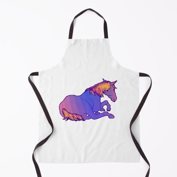 Item preview, Horse Lying Down with Abstract Colours, Purple, Orange designed and sold by JoyfulWhimsy.