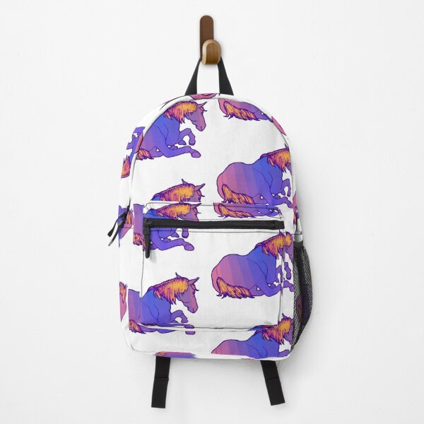 Item preview, Horse Lying Down with Abstract Colours, Purple, Orange designed and sold by JoyfulWhimsy.