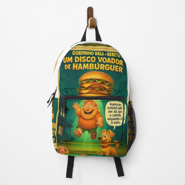 Item preview, Chubby Hero Abducted by Flying Burger" designed and sold by rocknrollstyles.