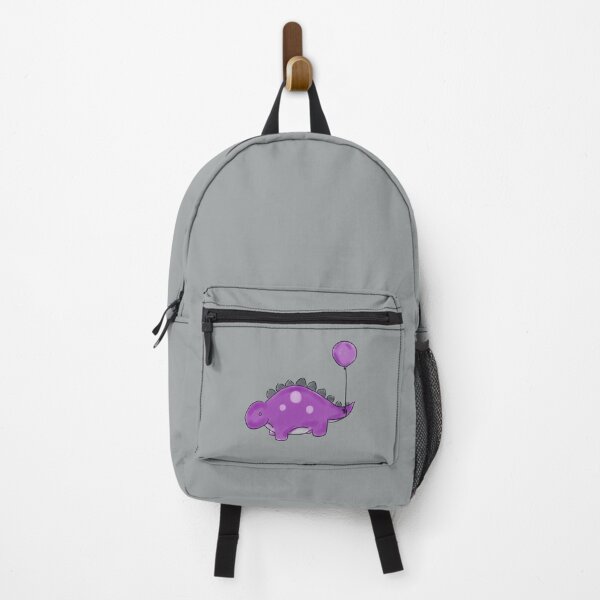 Item preview, Purple/Grey/Black Stegosaurs Dinosaur with a Purple Balloon Drawing designed and sold by SChristineBrink.