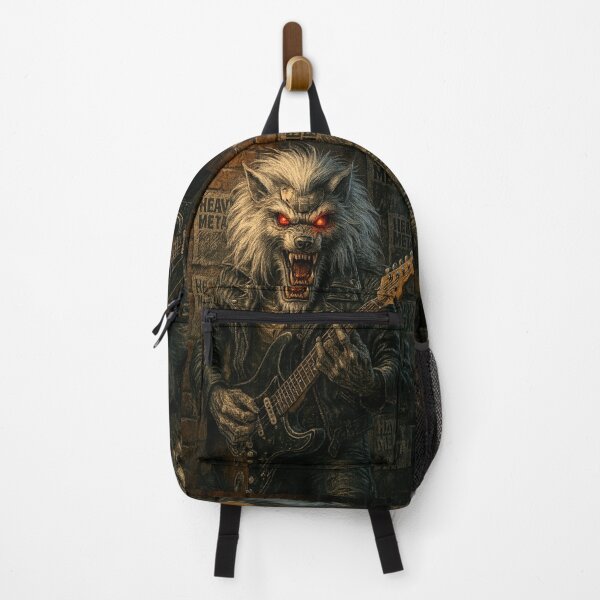 Item preview, Heavy-Metal Wolve playing Guitar designed and sold by RebelBeastCreations.