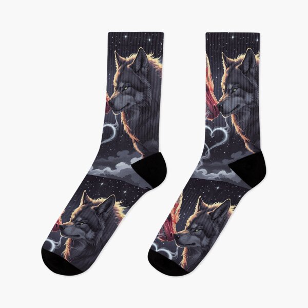Item preview, Dragon and Wolf looking at each other designed and sold by Carritz.