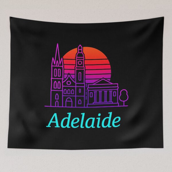 Item preview, Adelaide Neon Skyline Collection: Futuristic City Lights designed and sold by Design_Your_Day.
