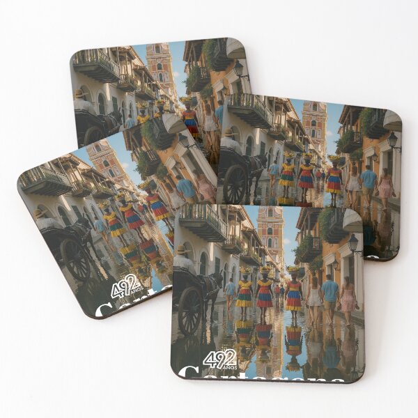 Item preview, 15. Cartagena Street with Cathedral in the background designed and sold by  @jwatts_Art.